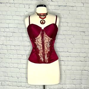 ✨Charlotte Russe- Burgundy Corset | Bustier✨🌹 Size M